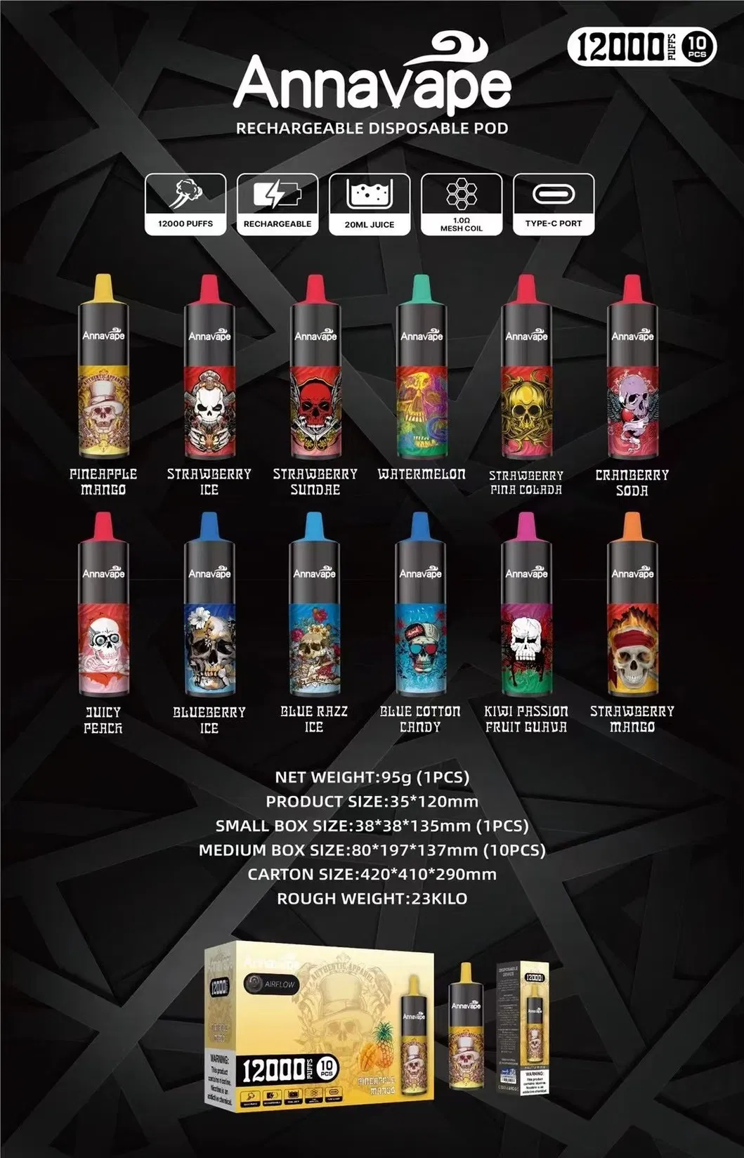 Annavape 12000 Puff Disposable Vape suppliers