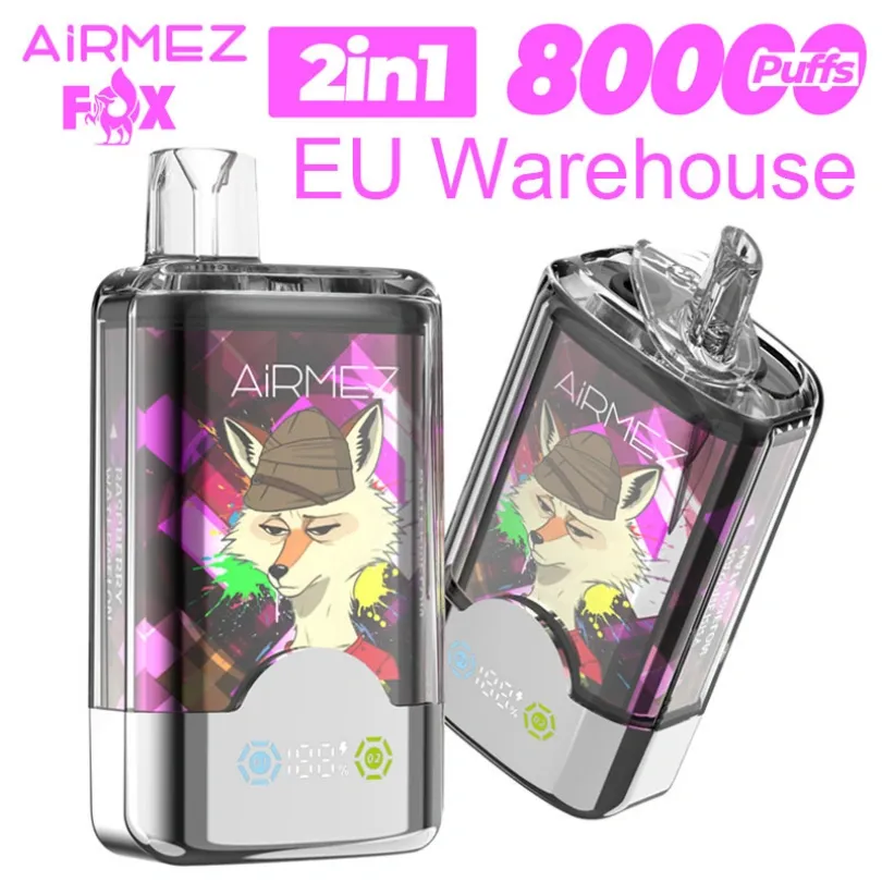 Airmez 80000 パフ 80K Fox 2 in 1 デュアル-フレーバー使い捨てベープ