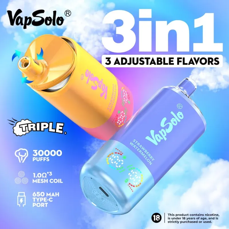 Vapsolo Triple 30000 Puffs レビュー: データに裏付けられた正直な 3-in-1 Vape のレビュー-