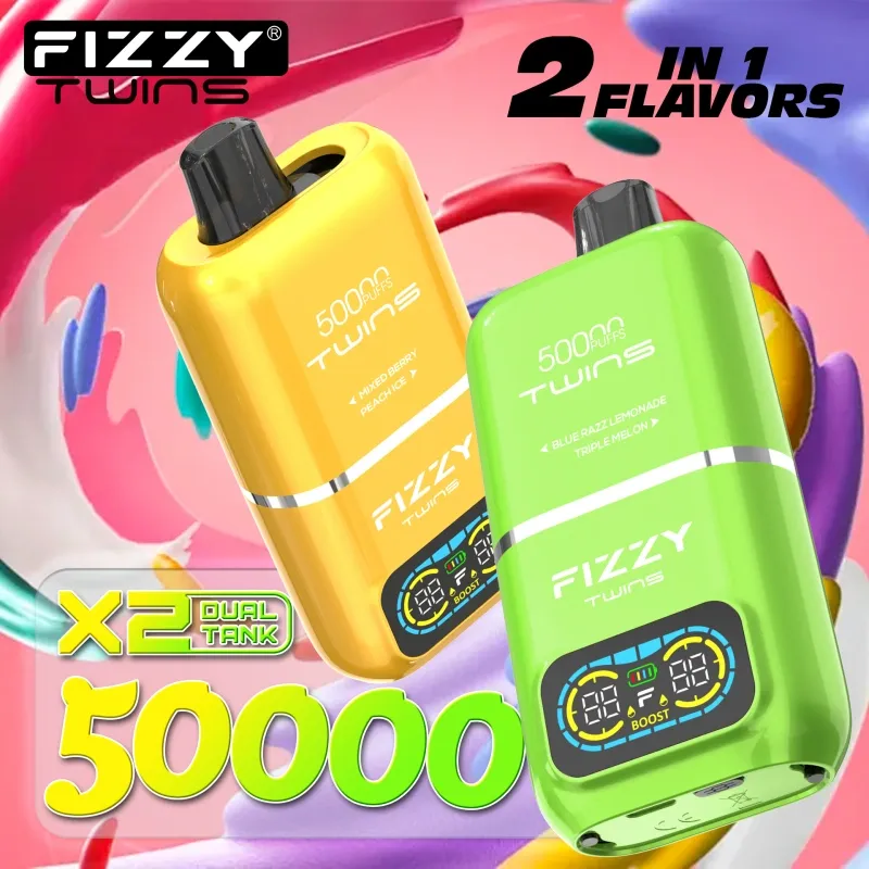 Fizzy 50k Puffs 50000 Twins 2-in-1 EU 倉庫使い捨て VAPE